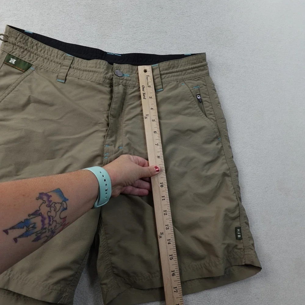 Howler Brothers Horizon Hybrid Shorts Mens 32 Khaki Nylon Ripstop Fishing
